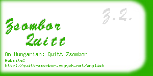 zsombor quitt business card